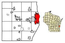 Sheboygan County Wisconsin Incorporated and Unincorporated areas Sheboygan Highlighted